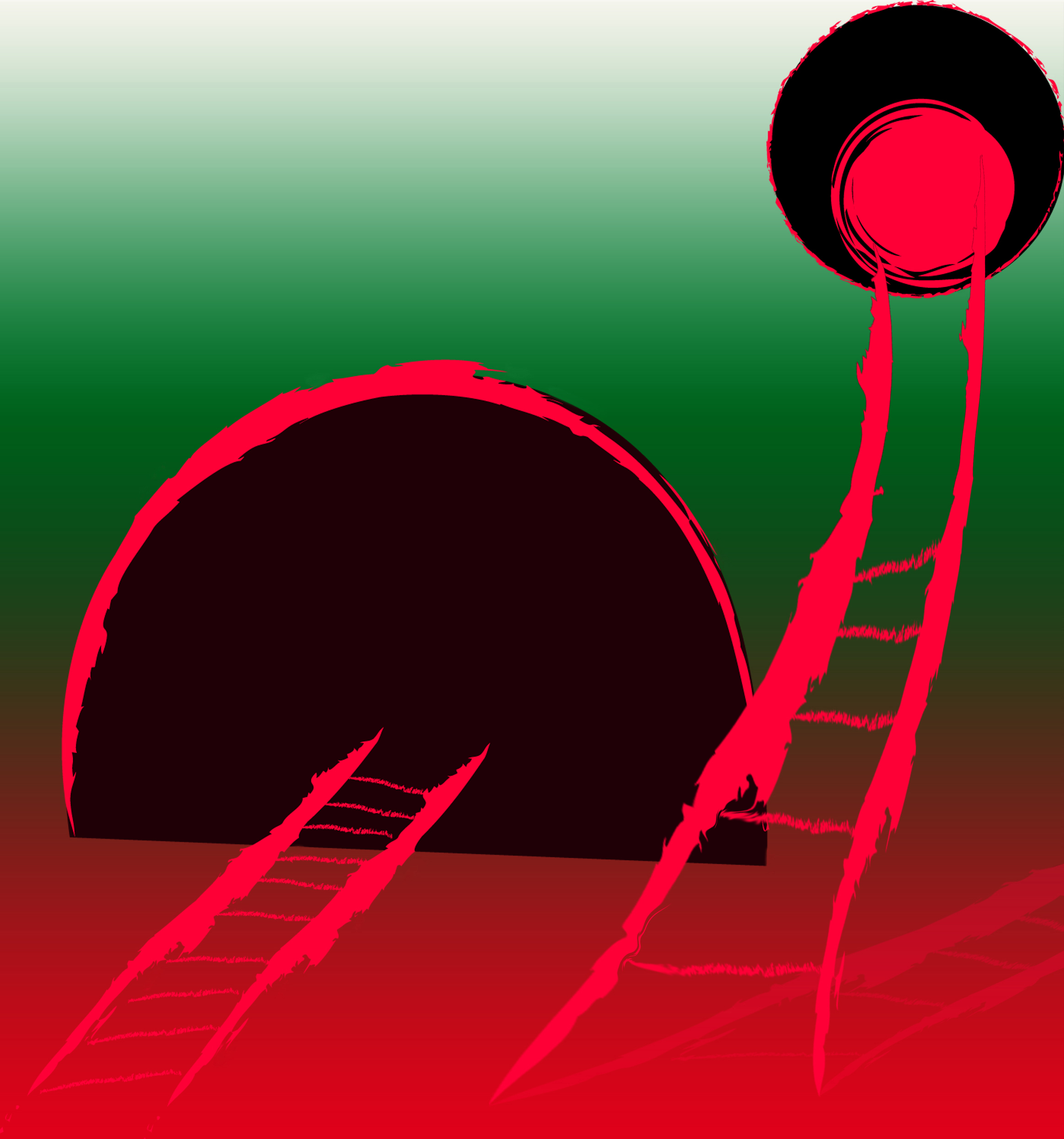abstract met twee paden